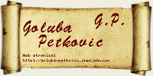 Goluba Petković vizit kartica